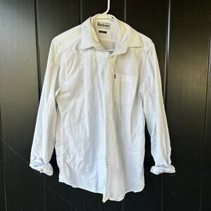 Barbour Tailored Fit White Button Down Shirt Men’s Large